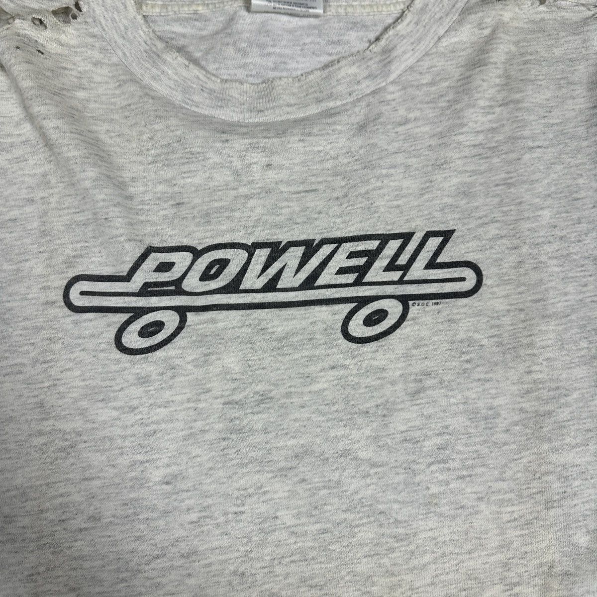 Vintage Vintage 90s Powell Peralta Distressed Thrashed tee Y2K skate Size US M / EU 48-50 / 2 - 5 Thumbnail