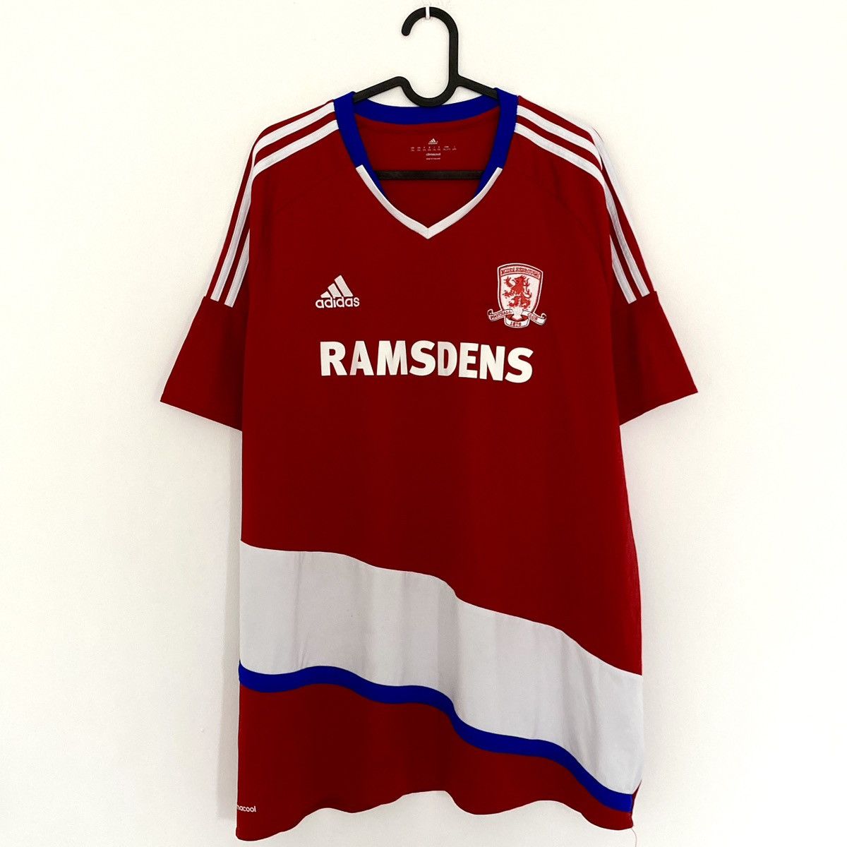 Adidas 2016 2017 FC Middlesbrough England Adidas Home Soccer Jersey Size US XXL / EU 58 / 5 - 3 Thumbnail