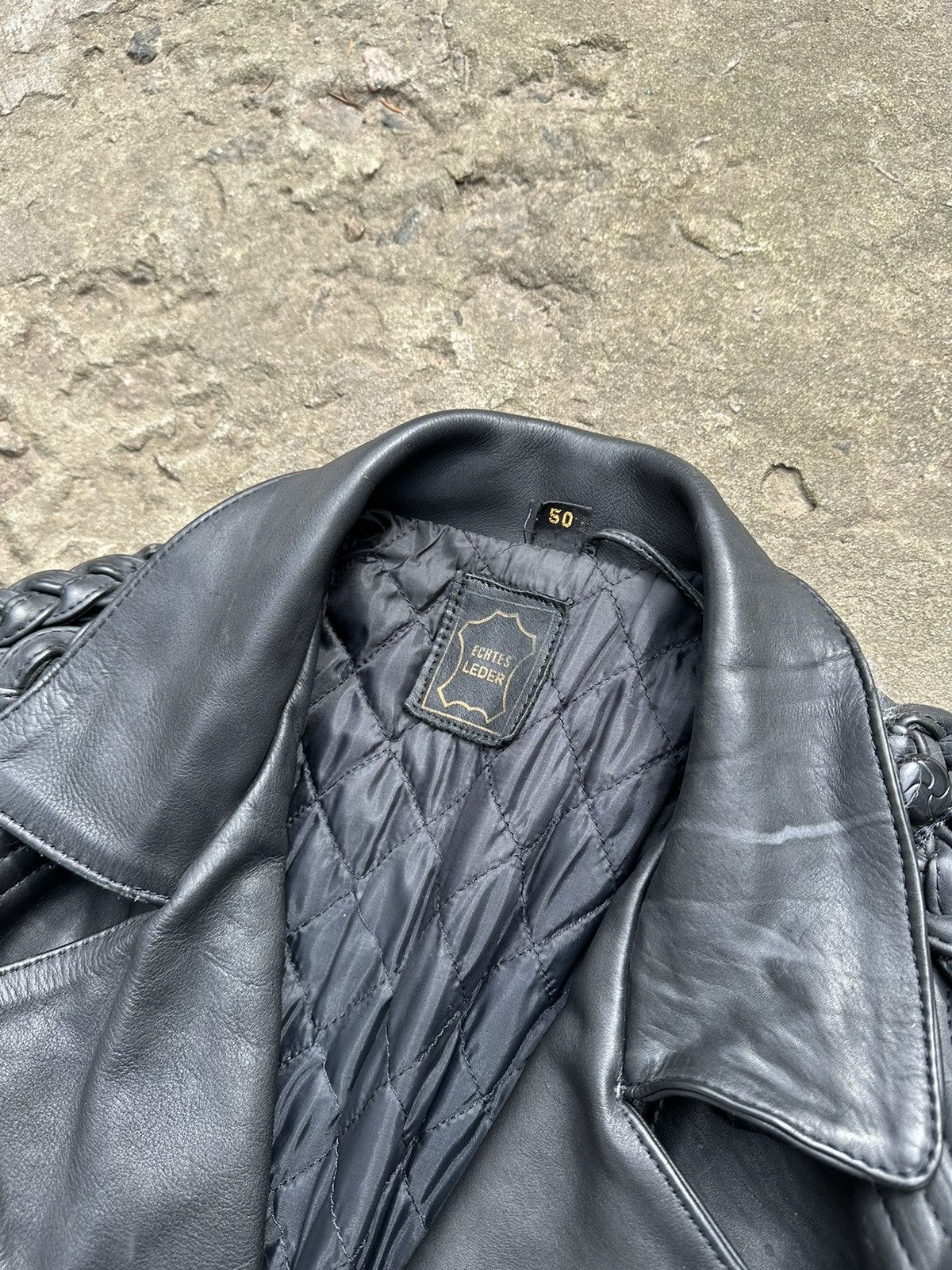 Vintage Vintage 90s Leather Biker Ramones Jacket Size US M / EU 48-50 / 2 - 6 Thumbnail
