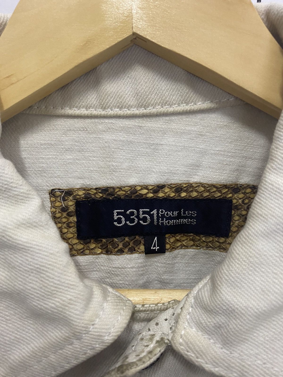 5351 POUR LES HOMMES × Japanese Brand 5351 Pour Homme Leather Sleeve Denim Jacket Size US S / EU 44-46 / 1 - 6 Thumbnail