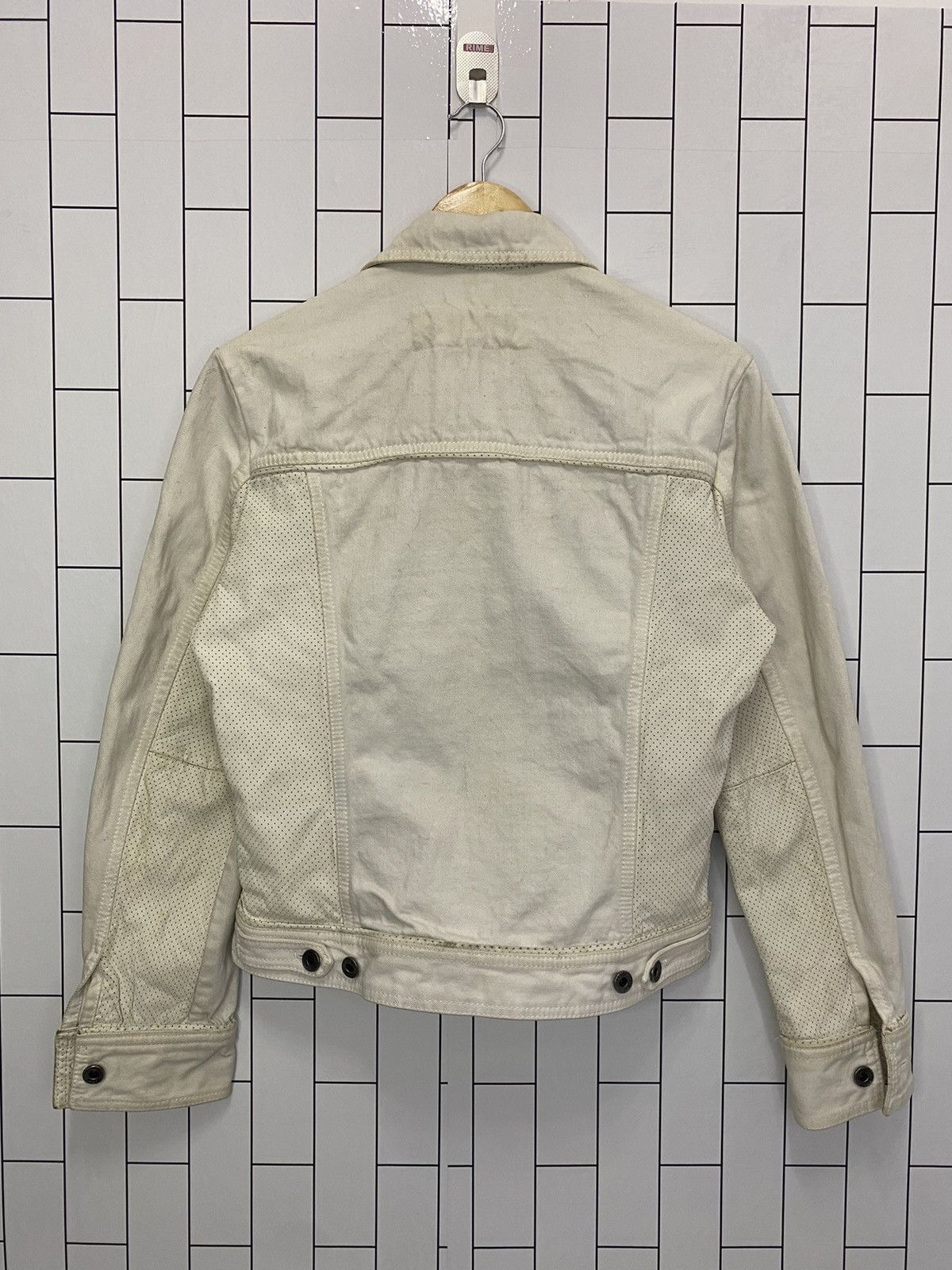 5351 POUR LES HOMMES × Japanese Brand 5351 Pour Homme Leather Sleeve Denim Jacket Size US S / EU 44-46 / 1 - 12 Thumbnail