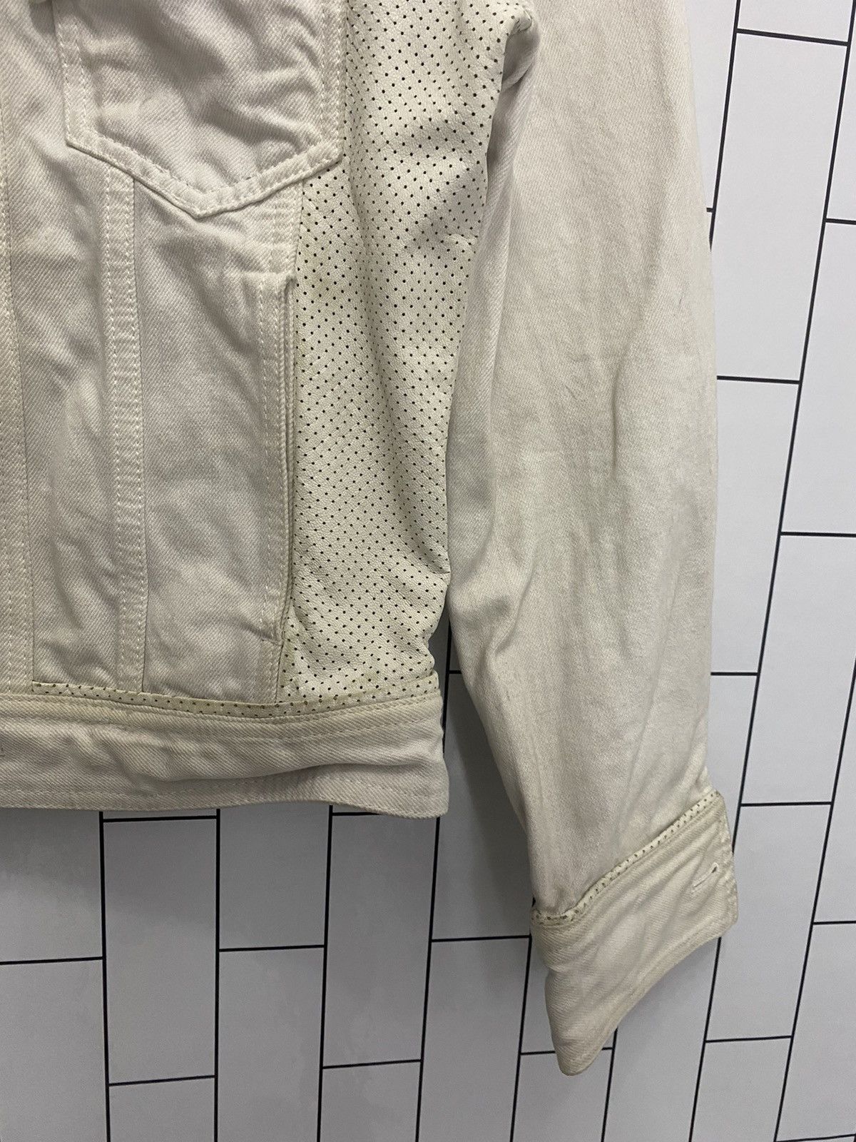 5351 POUR LES HOMMES × Japanese Brand 5351 Pour Homme Leather Sleeve Denim Jacket Size US S / EU 44-46 / 1 - 8 Thumbnail