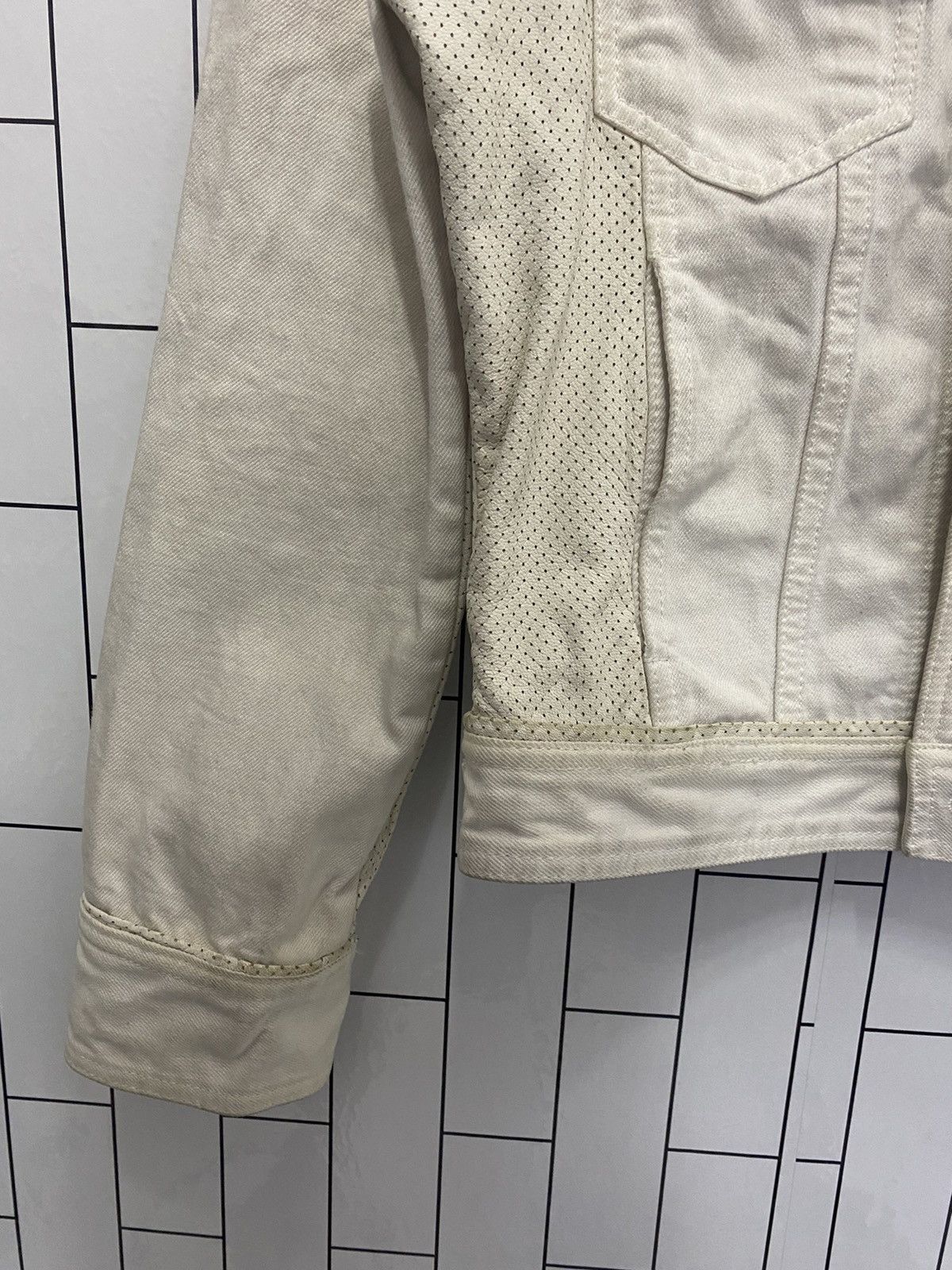 5351 POUR LES HOMMES × Japanese Brand 5351 Pour Homme Leather Sleeve Denim Jacket Size US S / EU 44-46 / 1 - 7 Thumbnail