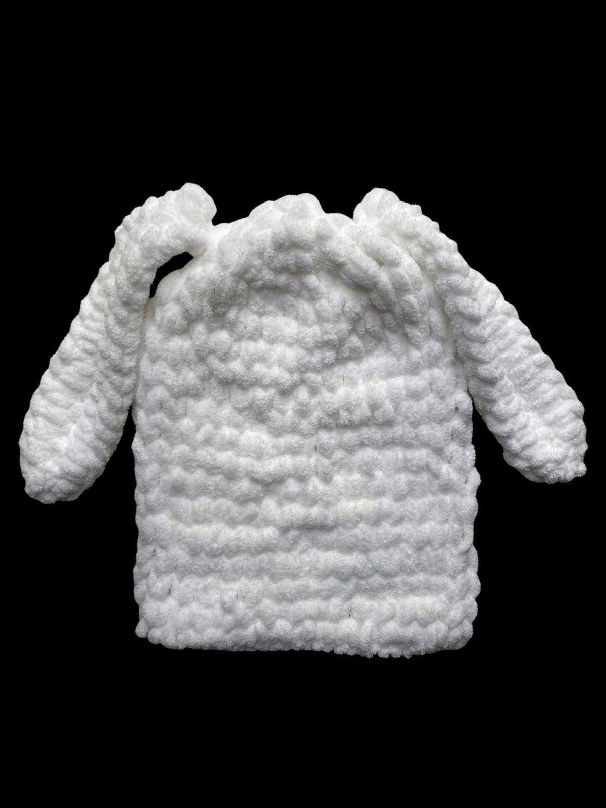 Handmade × Japanese Brand Handmade Plush Knitted Balaclava Ski Mask Bunny Rabbit Style Size ONE SIZE - 3 Thumbnail