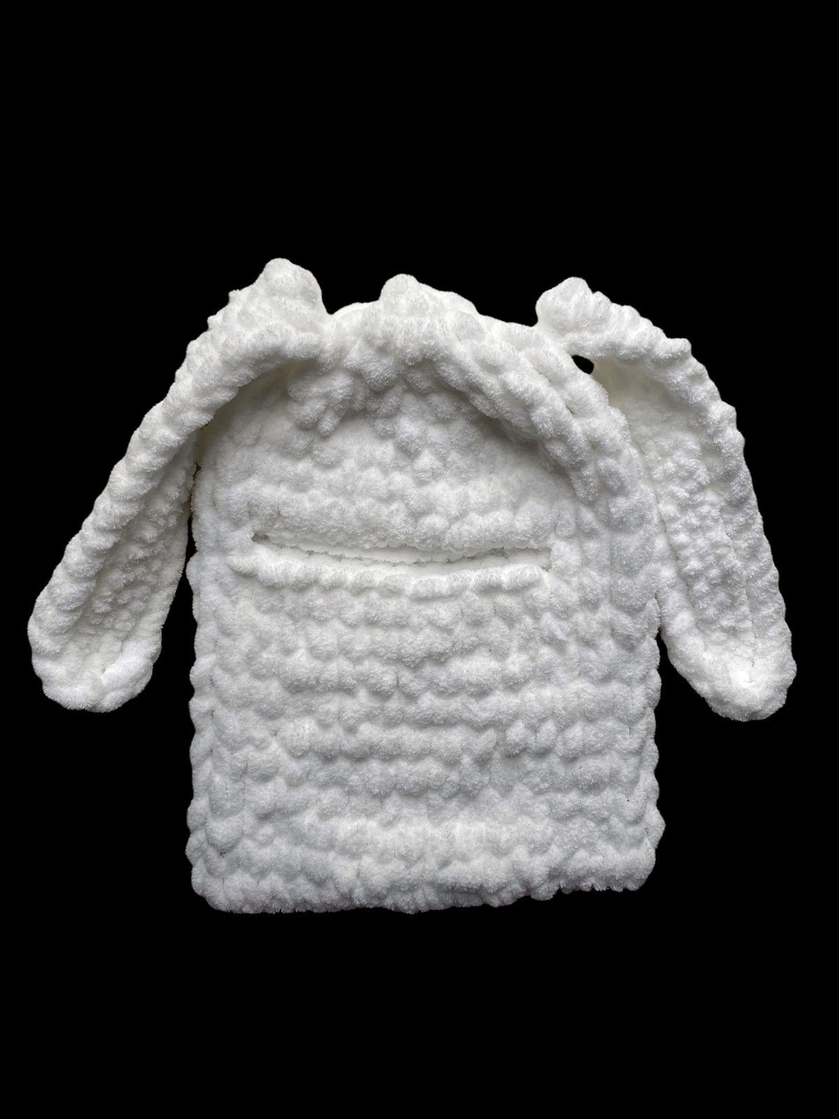 Handmade × Japanese Brand Handmade Plush Knitted Balaclava Ski Mask Bunny Rabbit Style Size ONE SIZE - 2 Thumbnail