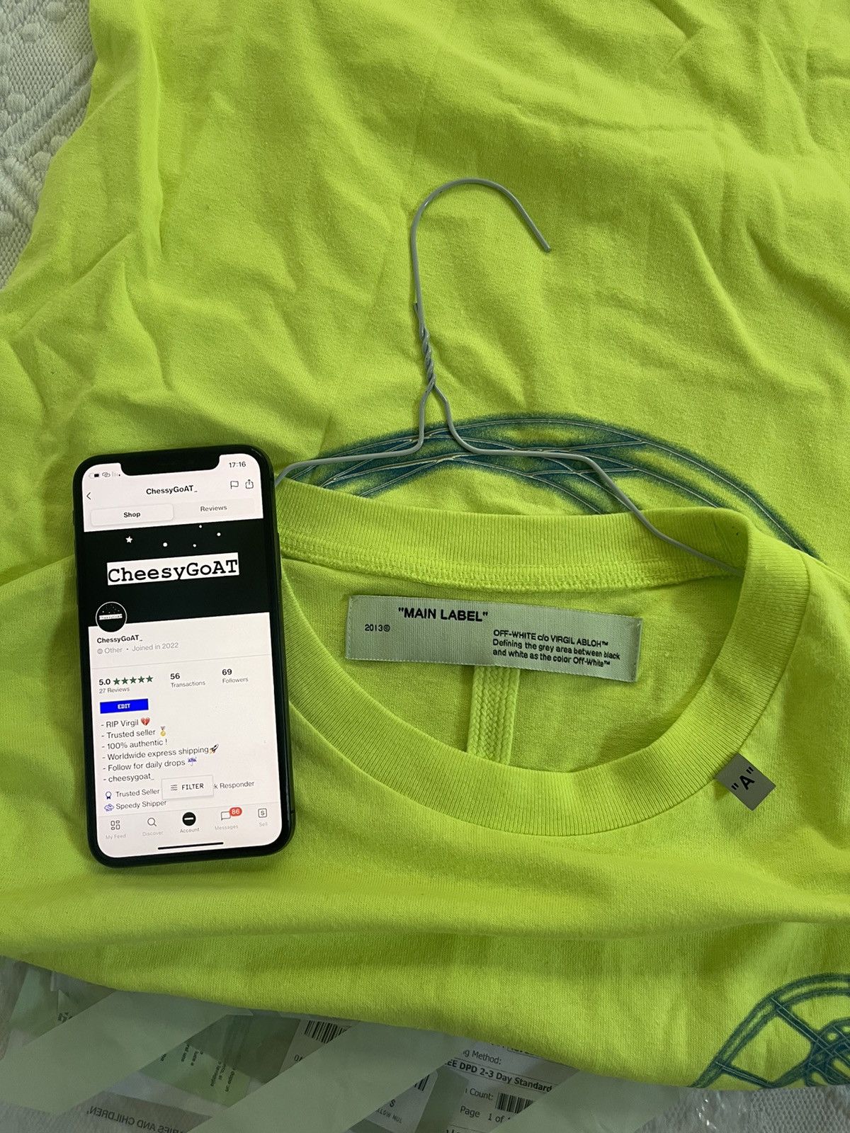 Off-White Off white rationalism yellow TEE Size US S / EU 44-46 / 1 - 8 Thumbnail