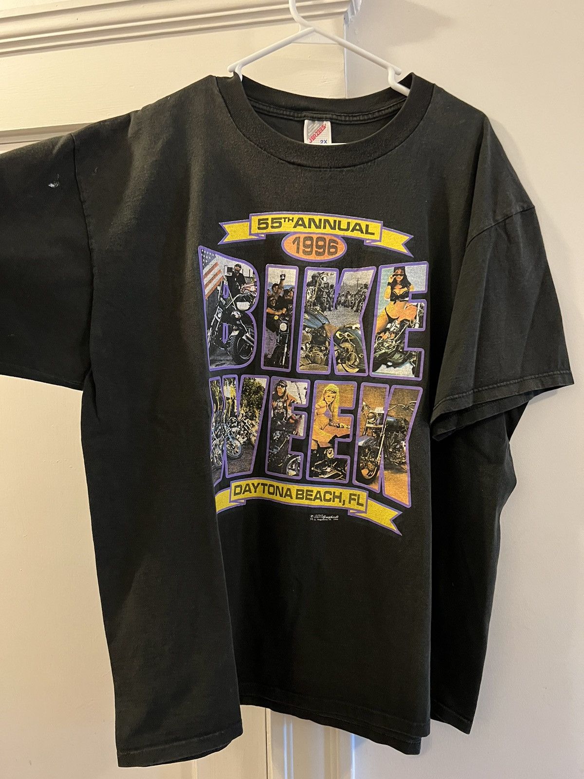 image of Harley Davidson x Vintage 1996 Bike Week Shirt in Black, Men's (Size 2XL)