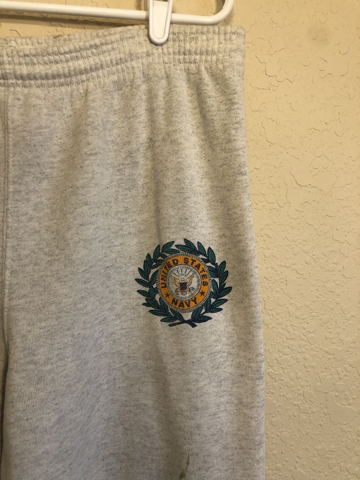 Vintage Thrashed NAVY Distressed Military Sweatpants Size US 33 - 3 Thumbnail