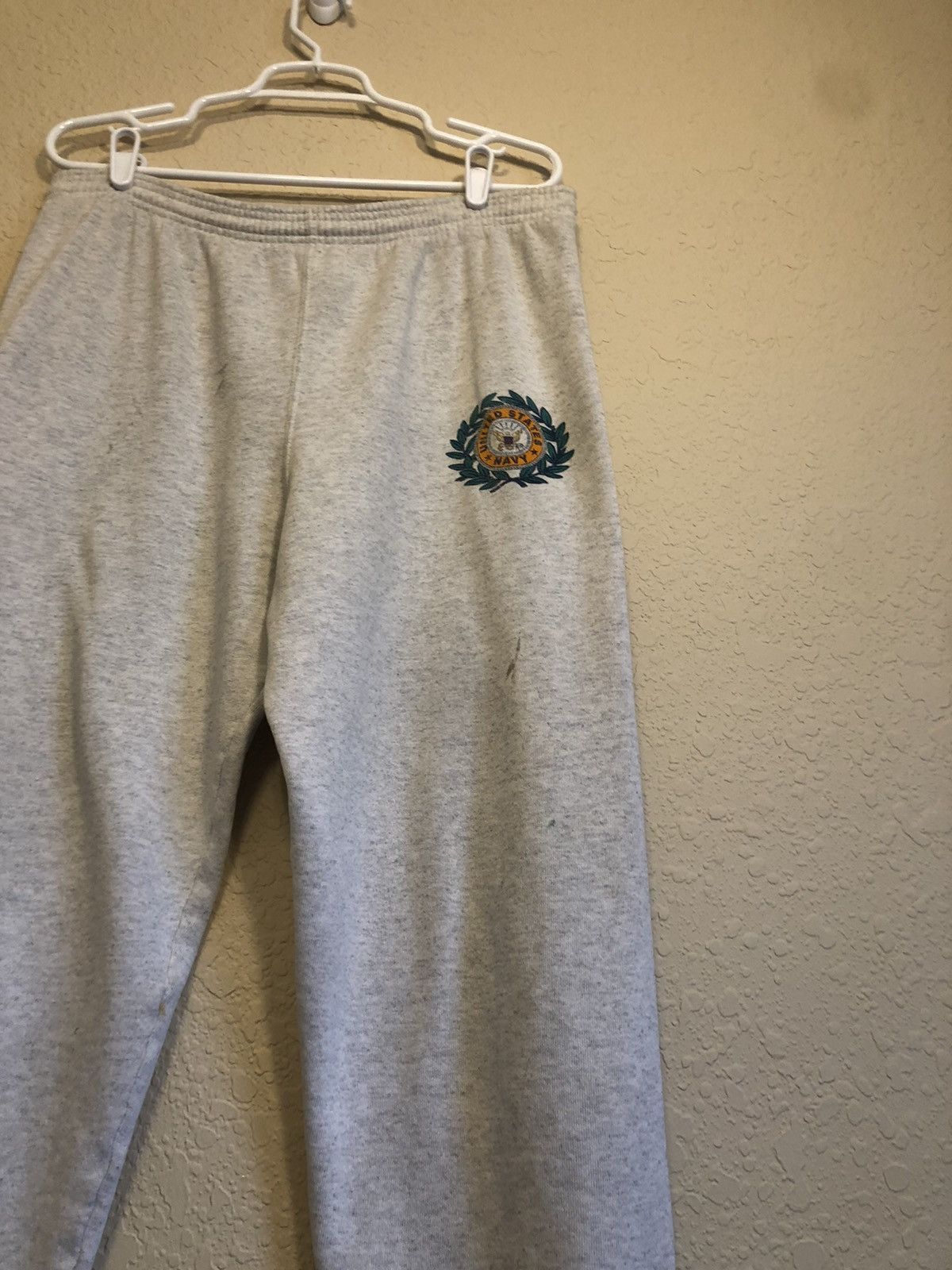 Vintage Thrashed NAVY Distressed Military Sweatpants Size US 33 - 6 Thumbnail