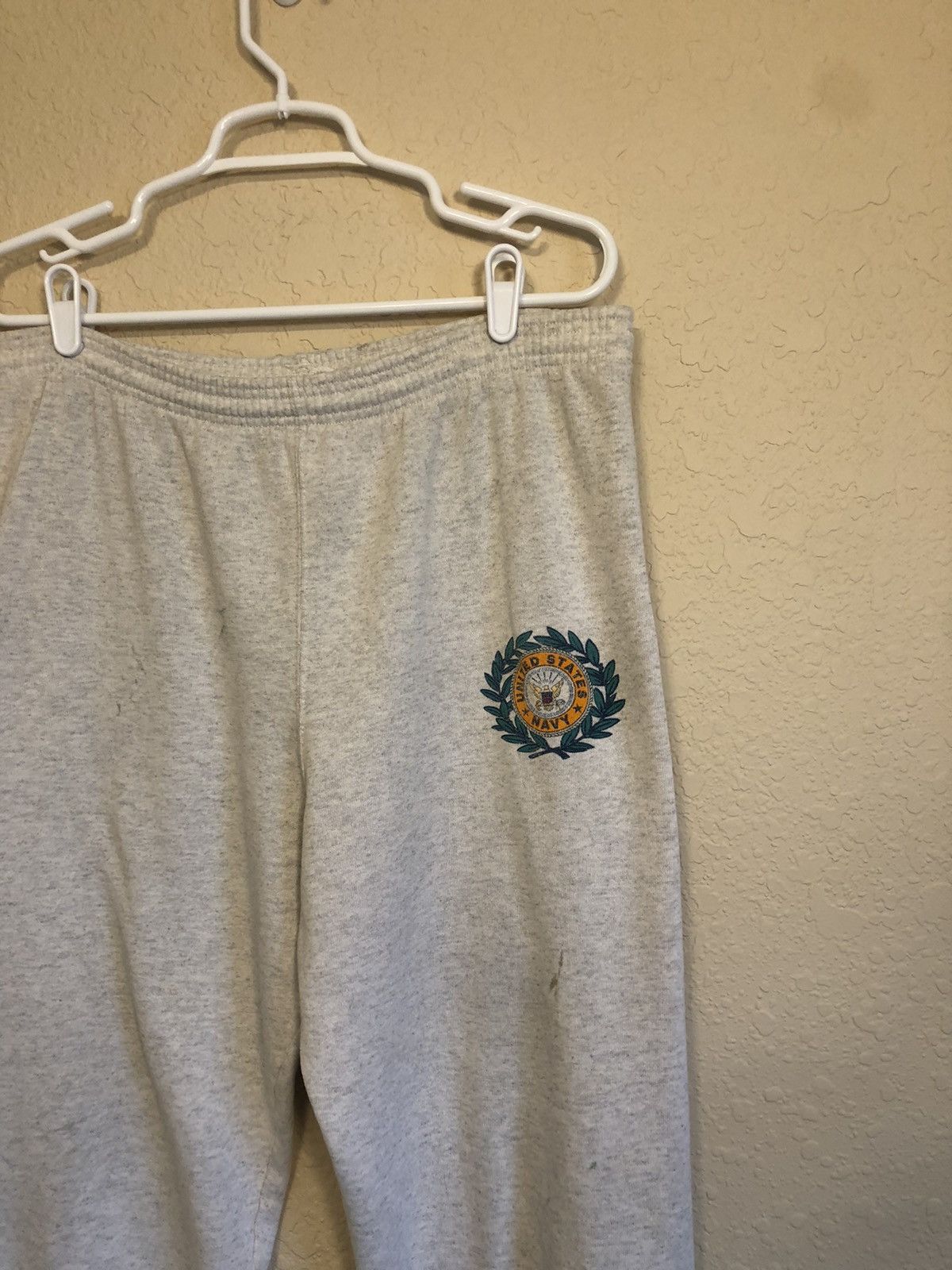 Vintage Thrashed NAVY Distressed Military Sweatpants Size US 33 - 4 Thumbnail