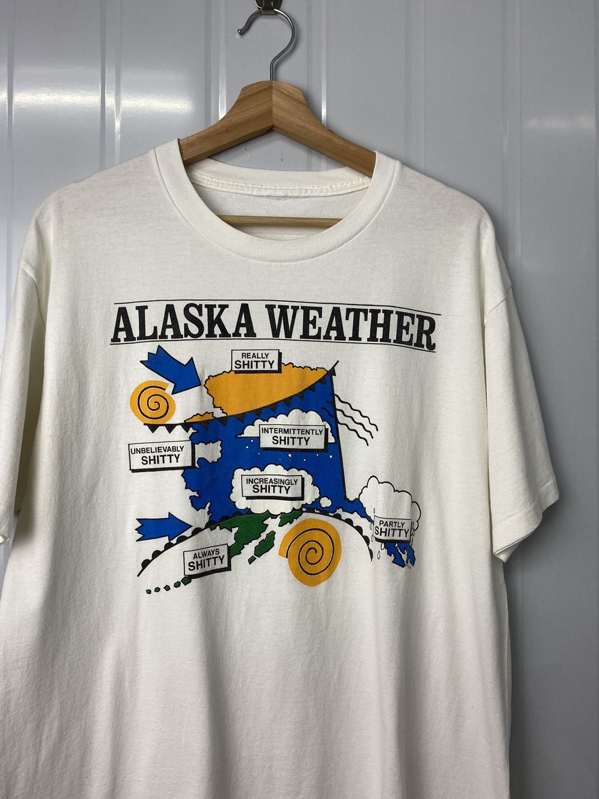 RARE! Vintage 90s Weather Shitty Parody Alaska Made in USA