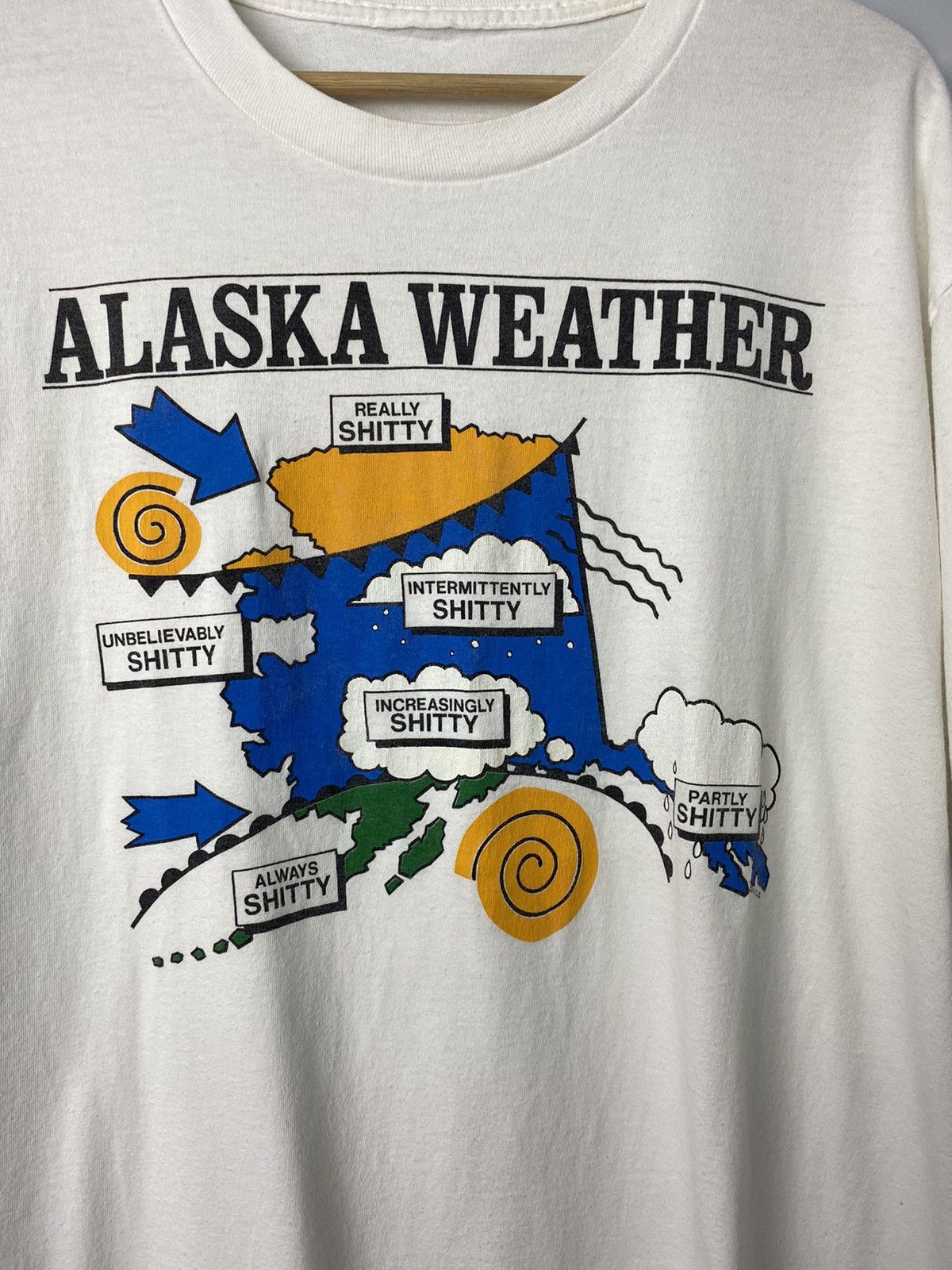 RARE! Vintage 90s Weather Shitty Parody Alaska Made in USA