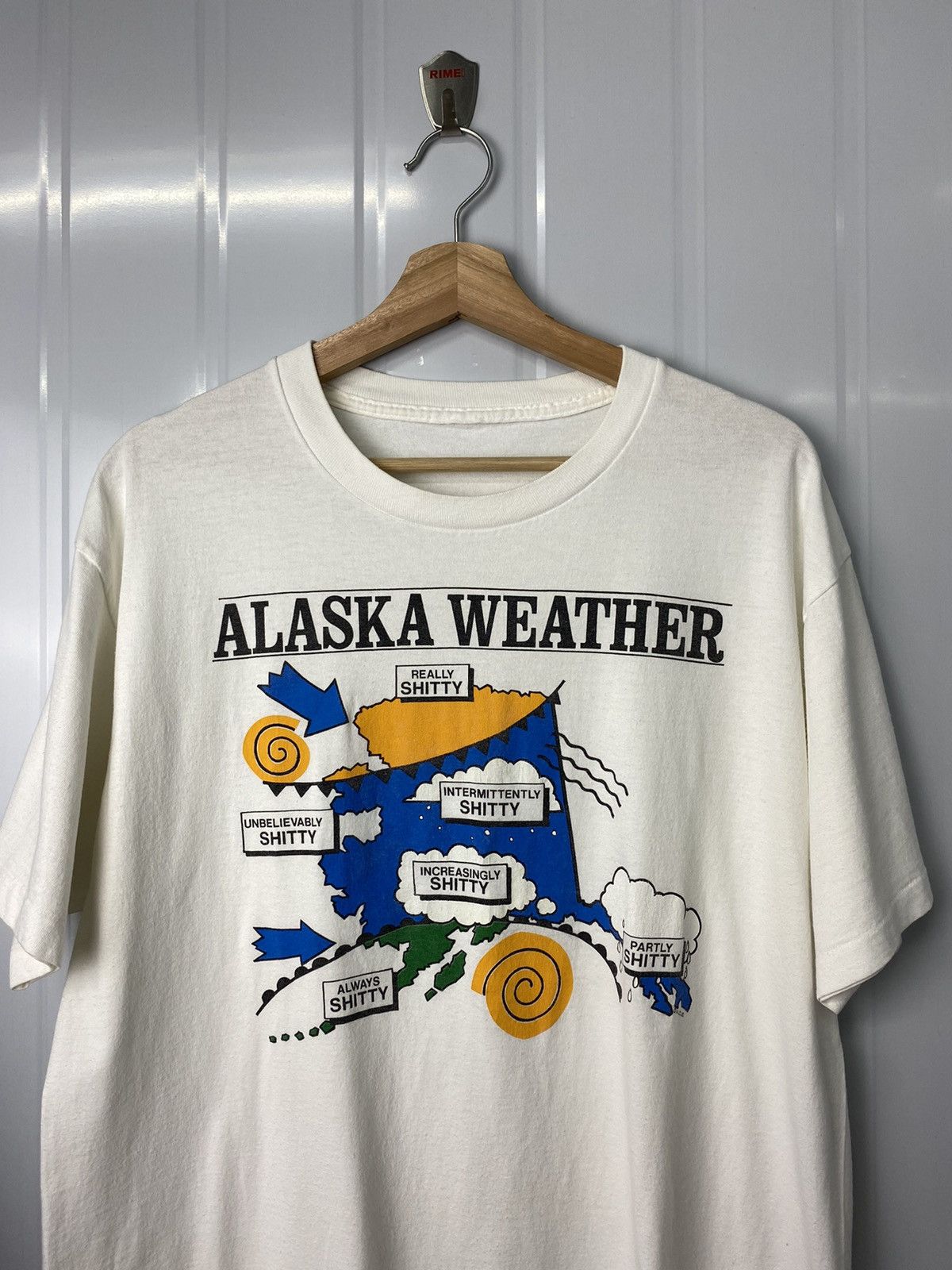 RARE! Vintage 90s Weather Shitty Parody Alaska Made in USA
