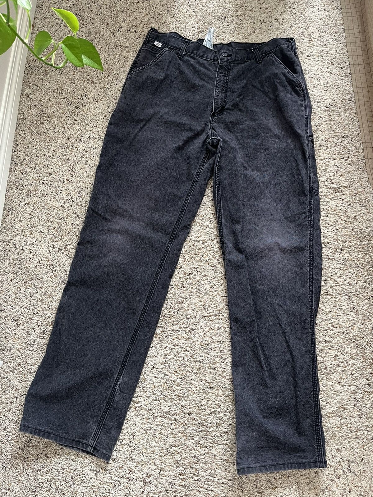 Vintage Vintage Faded Black Carhartt Carpenter Pants Size US 36 / EU 52 - 3 Thumbnail