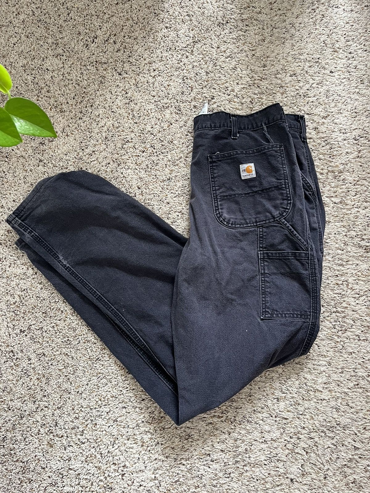 Vintage Vintage Faded Black Carhartt Carpenter Pants Size US 36 / EU 52 - 1 Preview