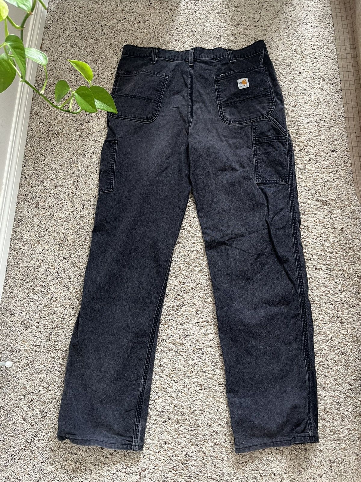 Vintage Vintage Faded Black Carhartt Carpenter Pants Size US 36 / EU 52 - 4 Thumbnail