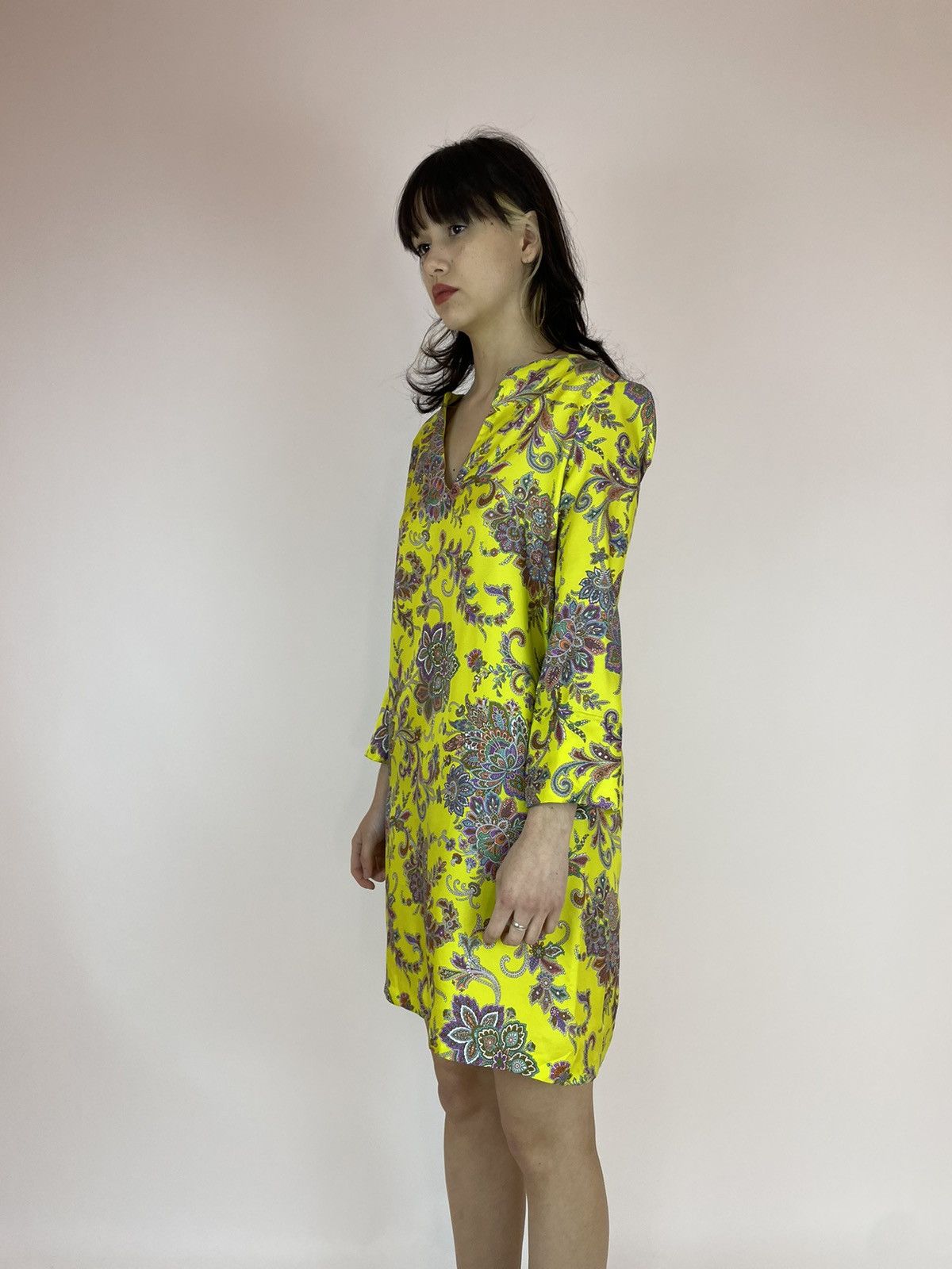 Zara ZARA HOME SILK Floral dress relaxed tunic Womens size M Size M / US 6-8 / IT 42-44 - 4 Thumbnail