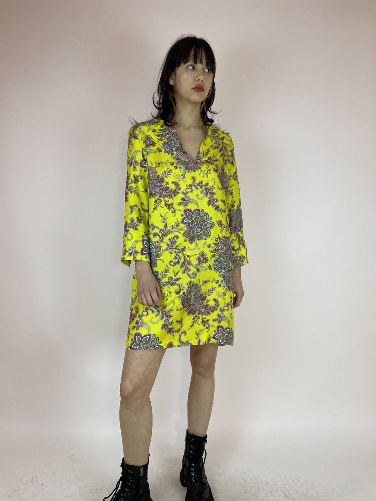 Zara ZARA HOME SILK Floral dress relaxed tunic Womens size M Size M / US 6-8 / IT 42-44 - 8 Thumbnail