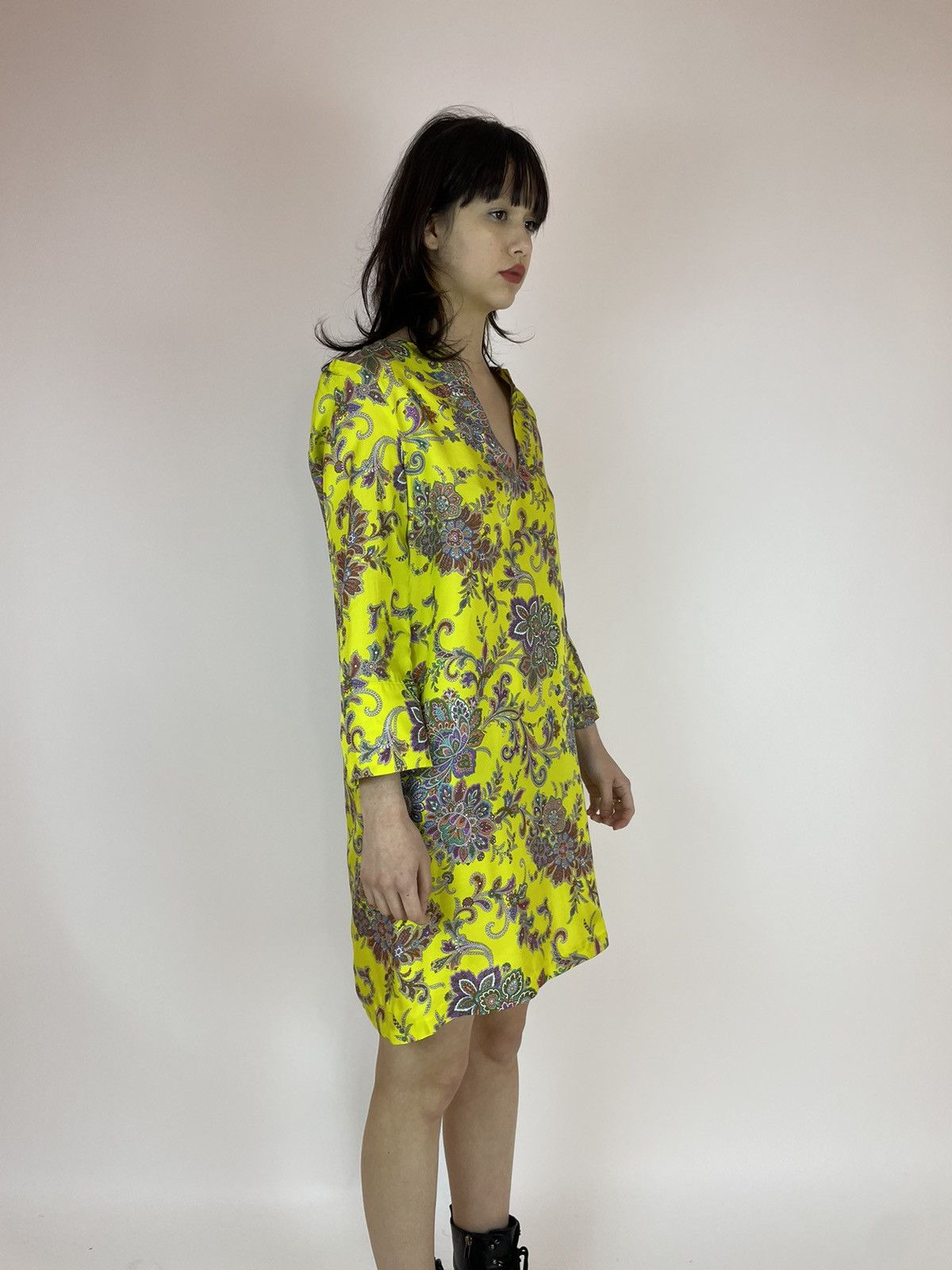 Zara ZARA HOME SILK Floral dress relaxed tunic Womens size M Size M / US 6-8 / IT 42-44 - 3 Thumbnail
