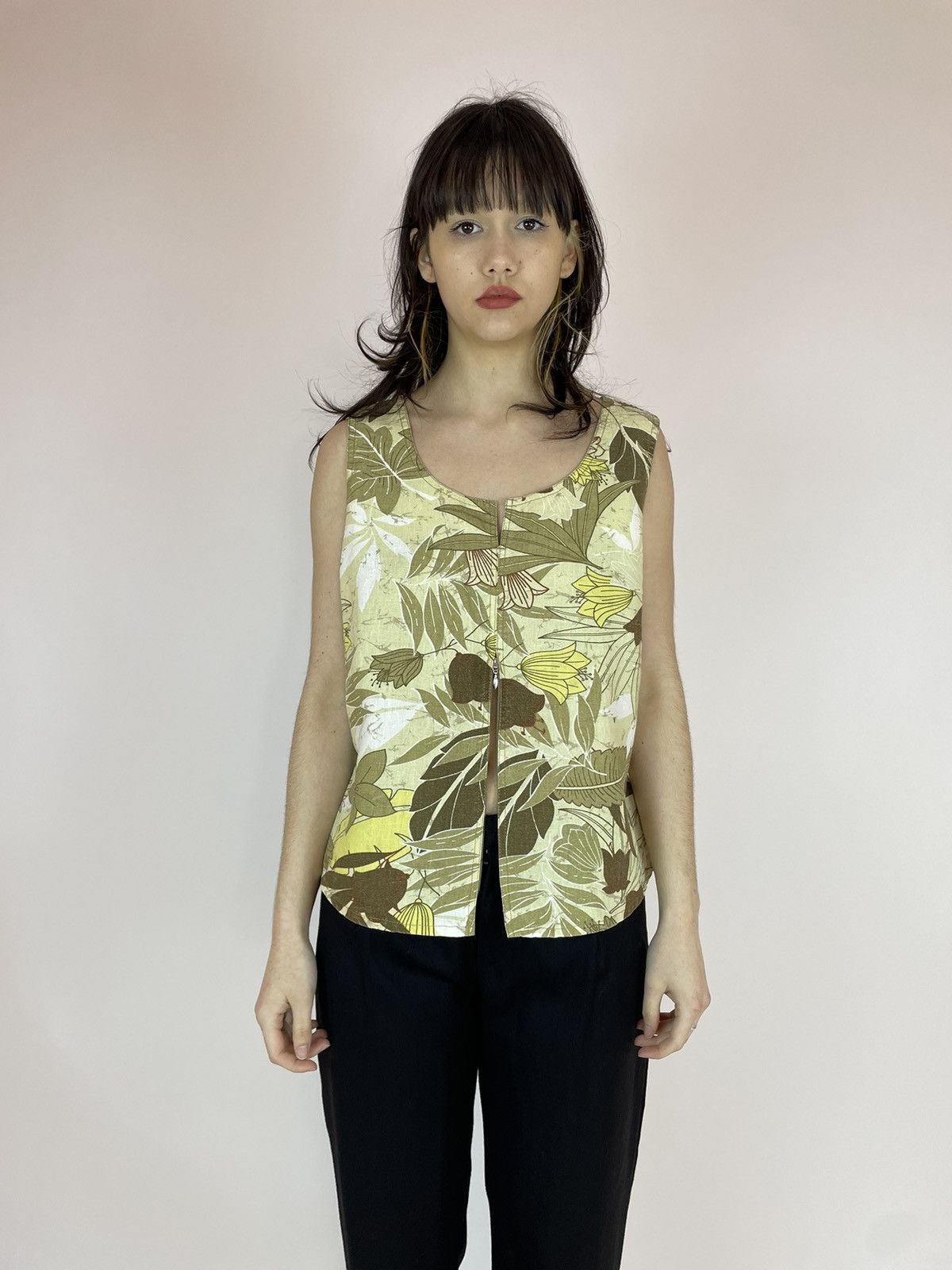 Other La Strada Womens Linen floral pattern sleeve less size 40 Size S / US 4 / IT 40 - 1 Thumbnail