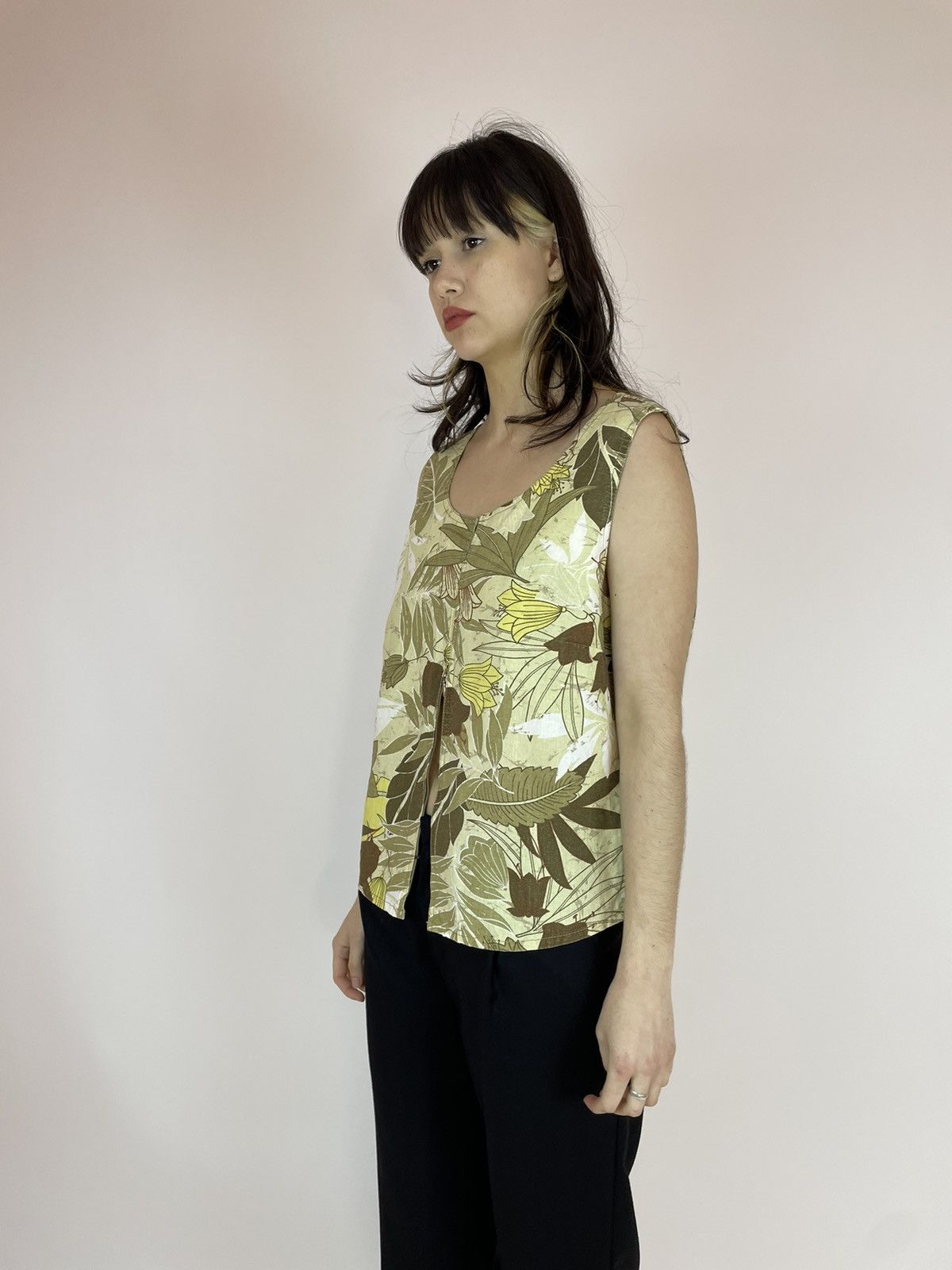 Other La Strada Womens Linen floral pattern sleeve less size 40 Size S / US 4 / IT 40 - 3 Thumbnail
