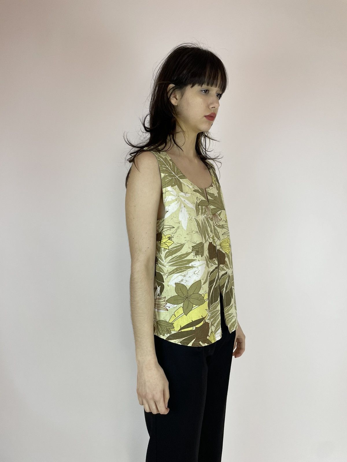 Other La Strada Womens Linen floral pattern sleeve less size 40 Size S / US 4 / IT 40 - 2 Thumbnail
