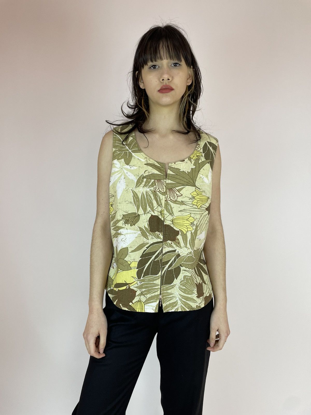 Other La Strada Womens Linen floral pattern sleeve less size 40 Size S / US 4 / IT 40 - 5 Thumbnail