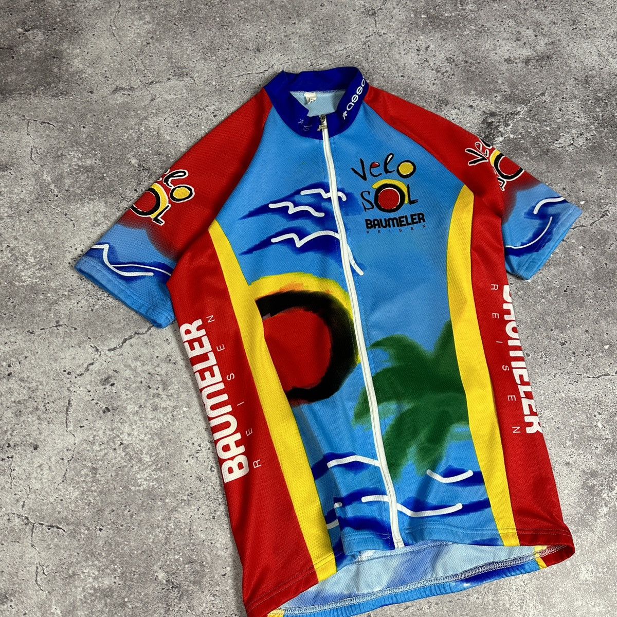 Vintage Vintage 90s Assos Velo Sol Baumeler Reisen Cycling jersey L Size US L / EU 52-54 / 3 - 5 Thumbnail