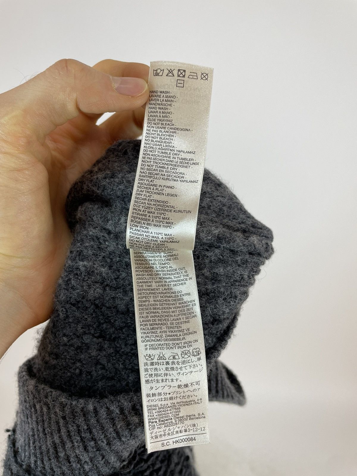 Diesel DIESEL Wool sweater washed grey cozy jumper Womens size M Size M / US 6-8 / IT 42-44 - 8 Thumbnail