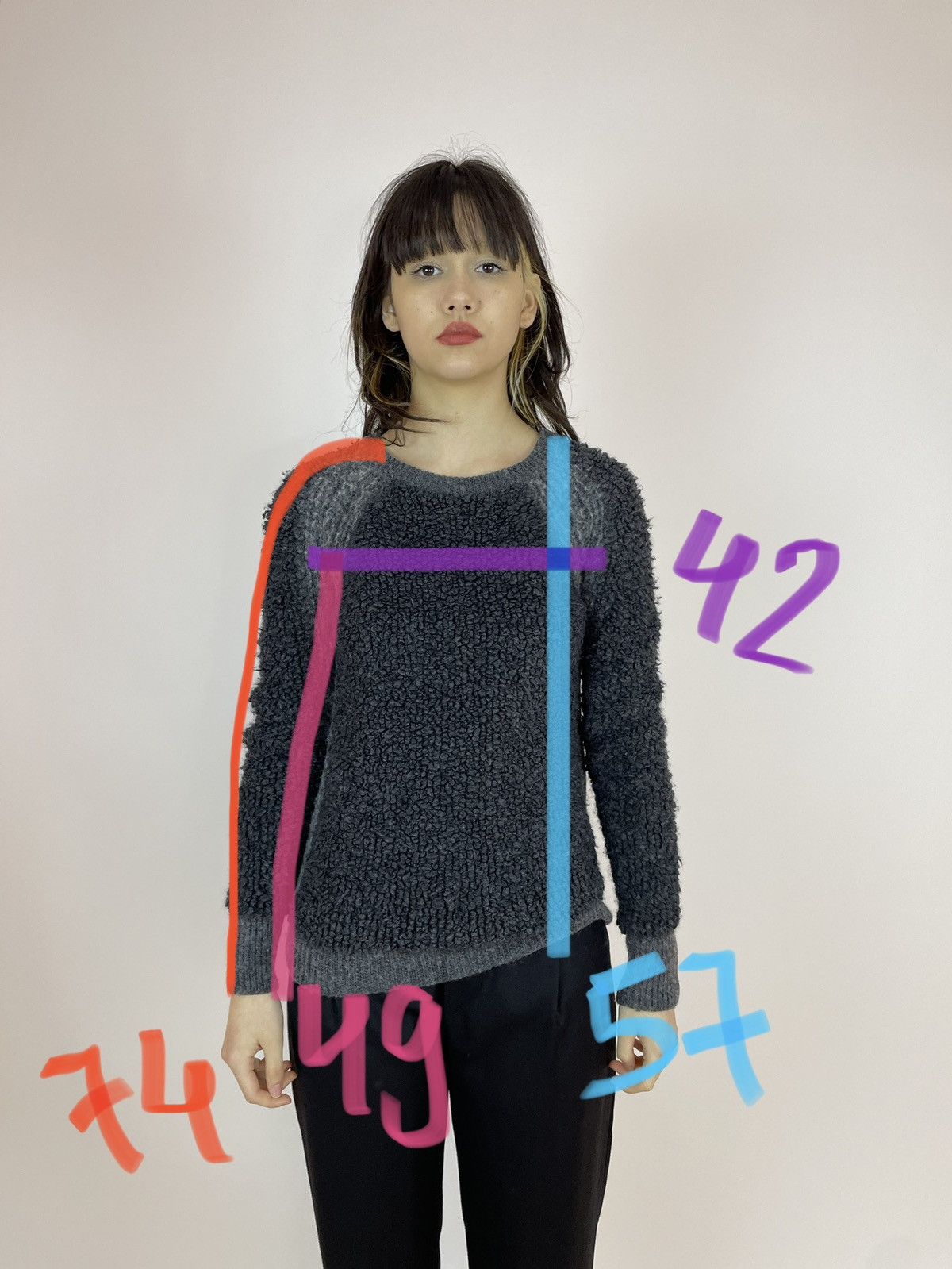 Diesel DIESEL Wool sweater washed grey cozy jumper Womens size M Size M / US 6-8 / IT 42-44 - 9 Thumbnail