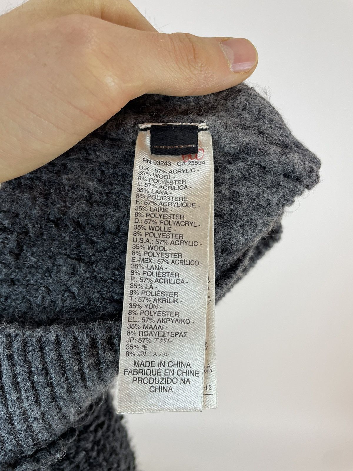 Diesel DIESEL Wool sweater washed grey cozy jumper Womens size M Size M / US 6-8 / IT 42-44 - 7 Thumbnail