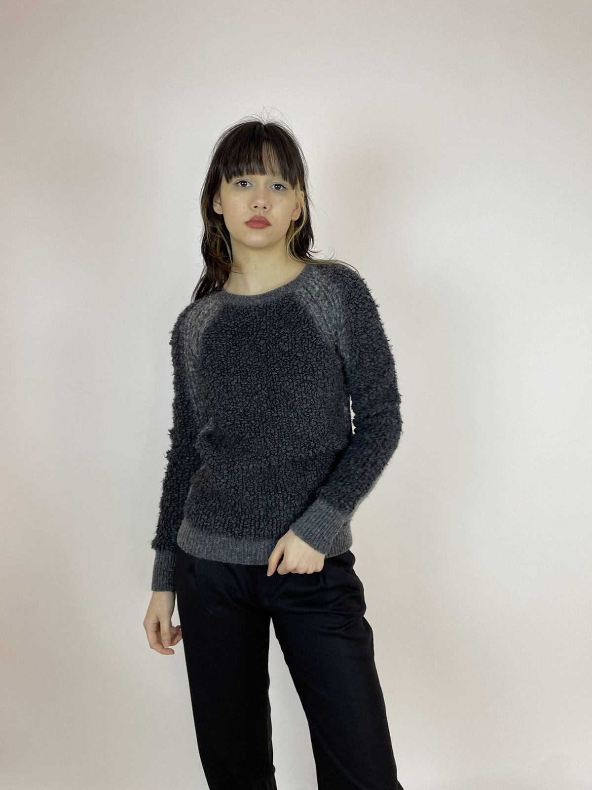Diesel DIESEL Wool sweater washed grey cozy jumper Womens size M Size M / US 6-8 / IT 42-44 - 1 Thumbnail