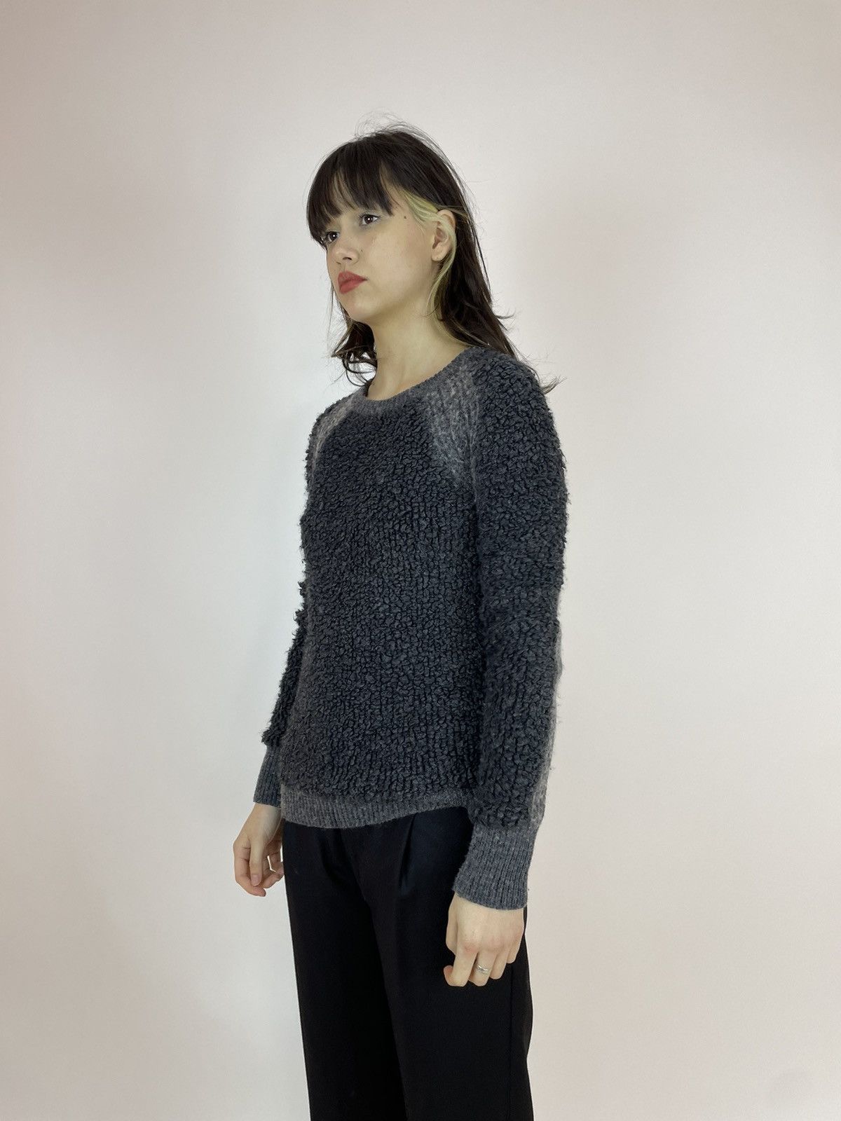 Diesel DIESEL Wool sweater washed grey cozy jumper Womens size M Size M / US 6-8 / IT 42-44 - 3 Thumbnail