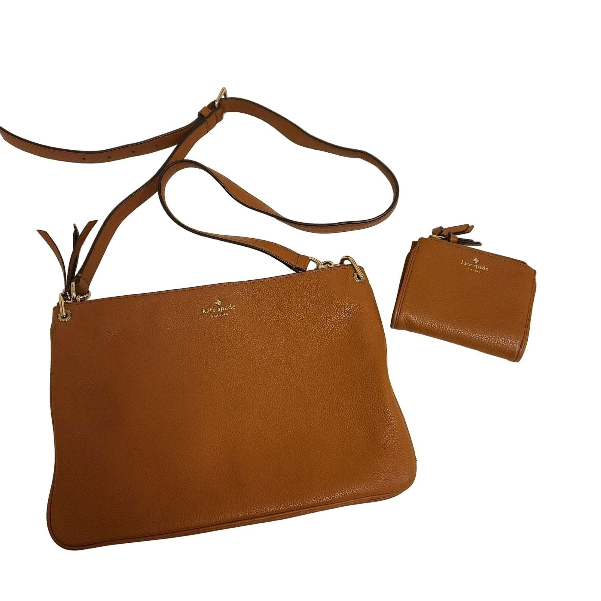 Kate Spade VIntage Kate Spade Crossbody Purse Matching Wallet Brown