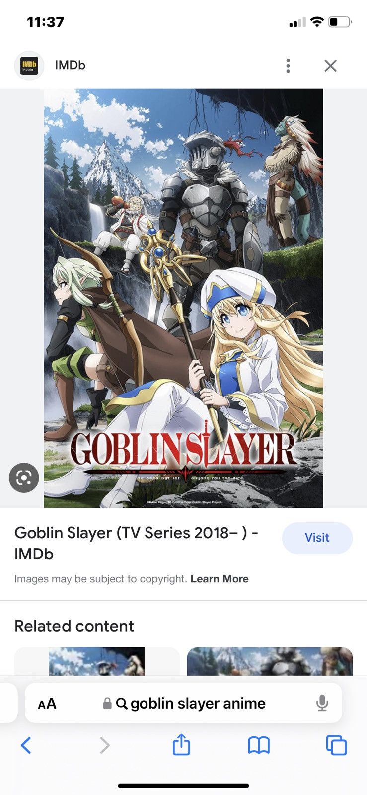Anime × Cartoon Network 💥RARE💥 Anime Goblin Slayer Anime Series Promo Tshirt Size US L / EU 52-54 / 3 - 2 Thumbnail