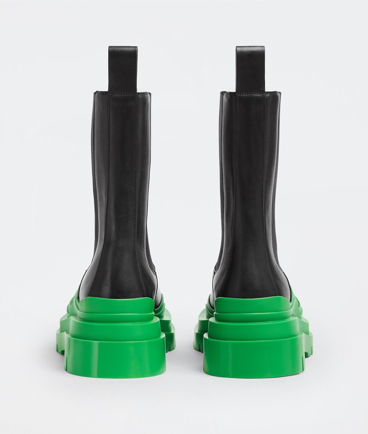 Bottega Veneta NEW 40 Black Grass Green Tire Chelsea Boots Leather Bottega Size US 7 / EU 40 - 3 Thumbnail
