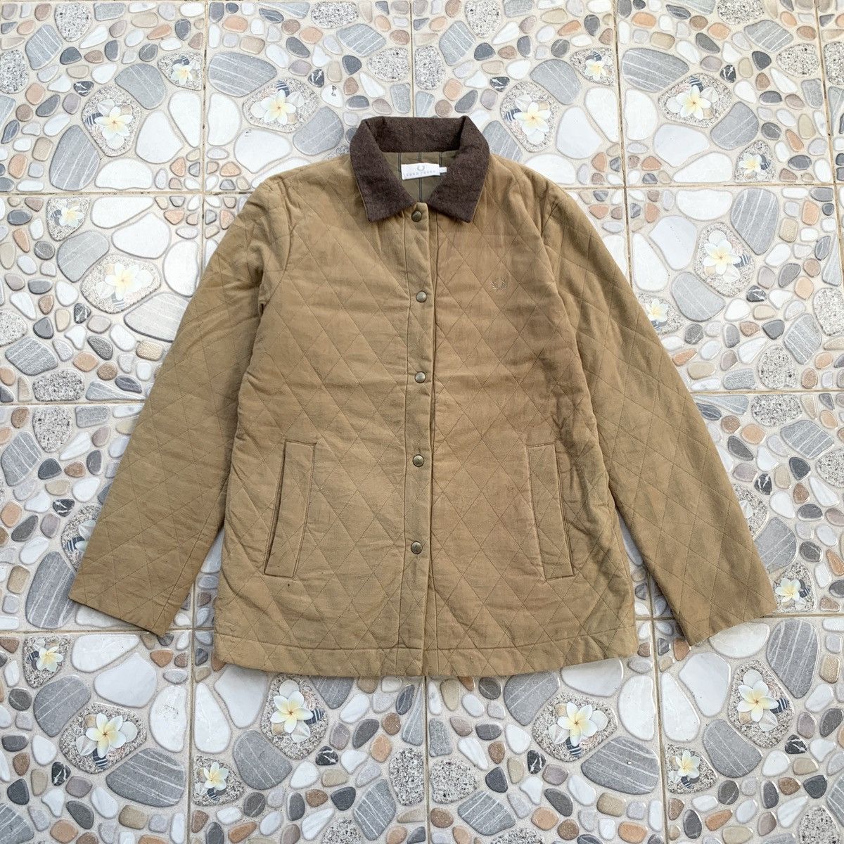 image of Fred Perry Parka Jacket in Light Brown, Men's (Size Medium)