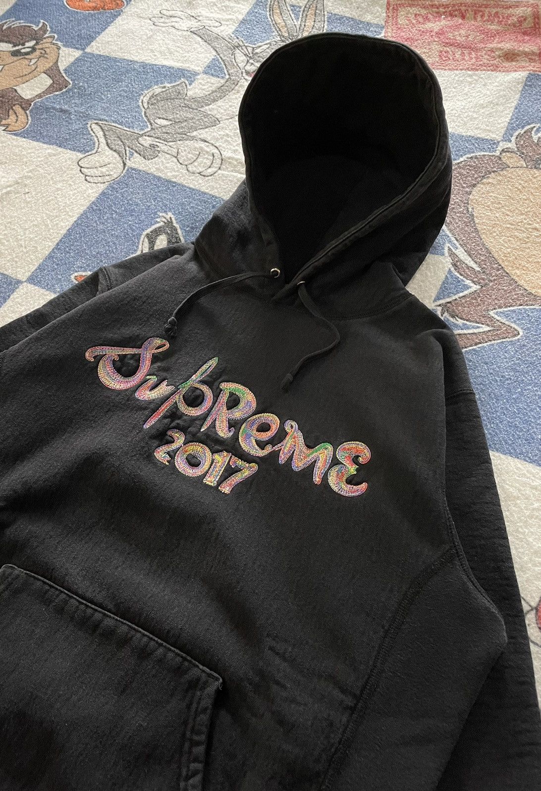 Supreme Supreme FW17 brush logo hoodie Size US L / EU 52-54 / 3 - 2 Thumbnail