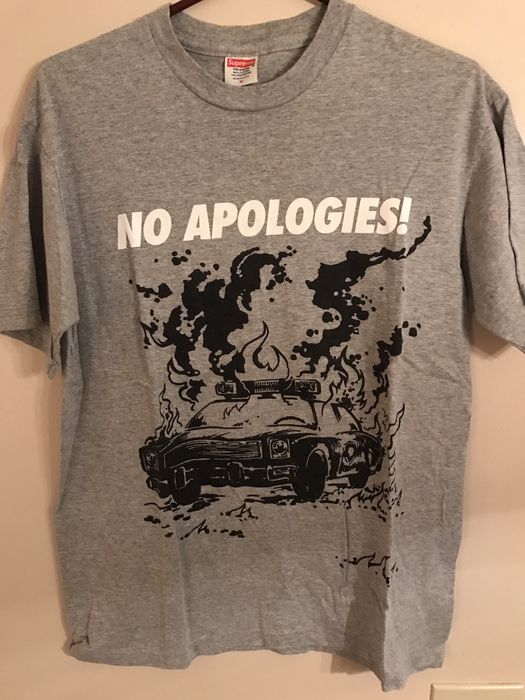 Supreme no hot sale apologies tee