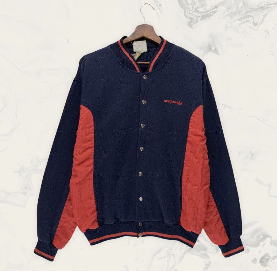 Adidas × Vintage Rare! Vintage 80s Adidas Snap Button Jacket Size S / US 4 / IT 40 - 1 Thumbnail
