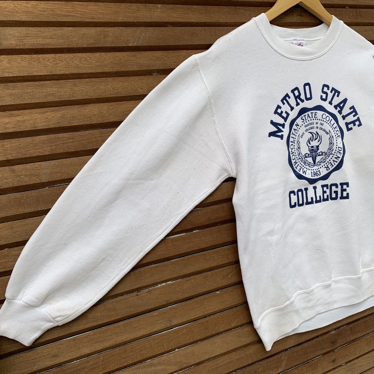 Jerzees × Vintage Rare! Vintage 1990s Jerzees Metropolitan State University Size US S / EU 44-46 / 1 - 4 Thumbnail