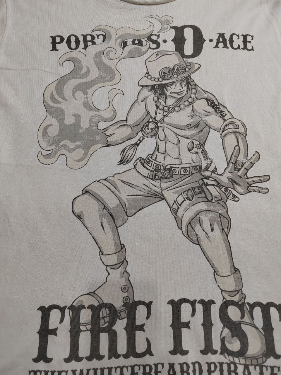 image of Anima x Cartoon Network One Piece Portugase De Ace Mugiwara Pirates in White, Men's (Size Medium)