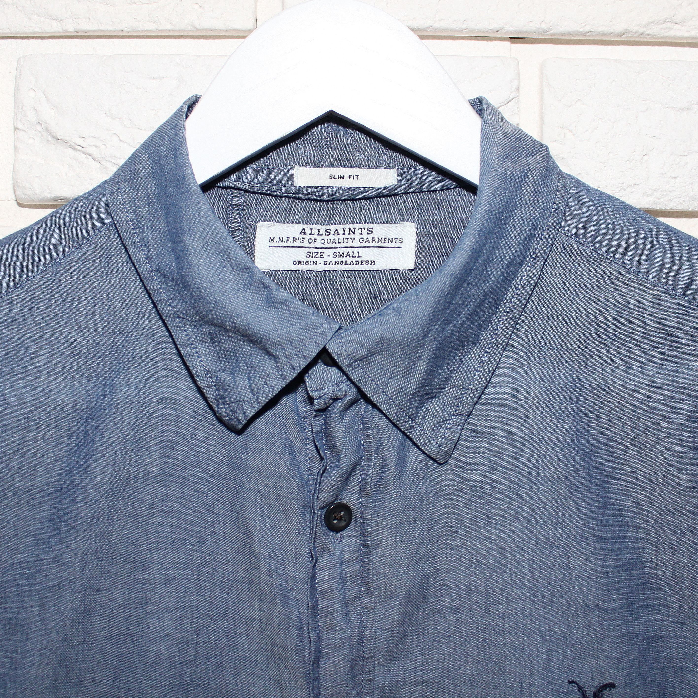 Allsaints Allsaints Mens Blue Longsleeve Shirt Size S M Size US S / EU 44-46 / 1 - 8 Thumbnail