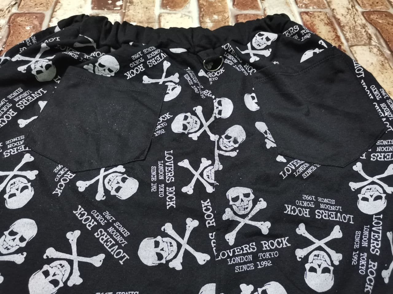 image of Lovers Rock x Skulls Lover's Rock By Super Lover Harem Pants in Black, Men's (Size 30)