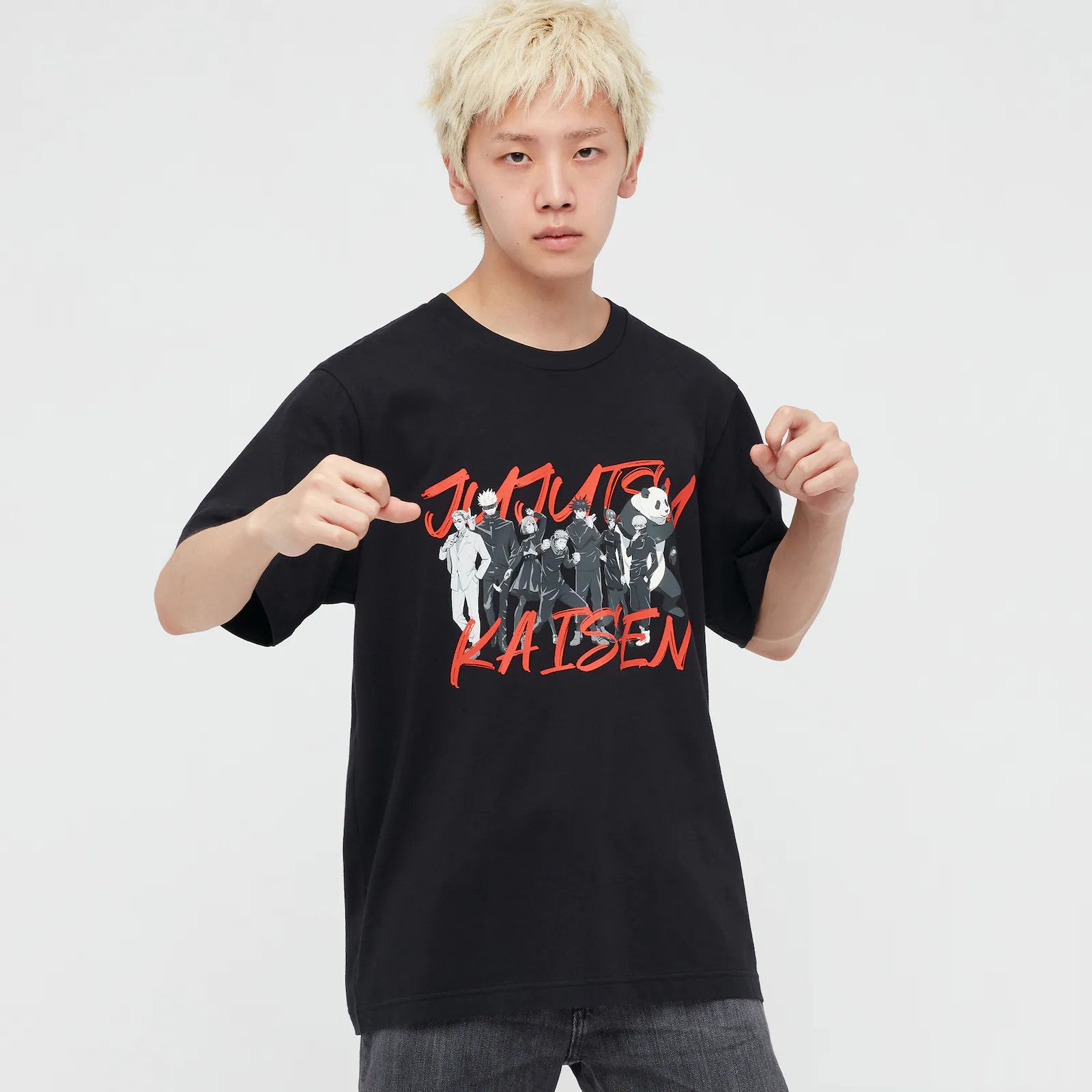 Anime × Cartoon Network × Japanese Brand JUJUTSU KAISEN Anime Size XL Black No. 2/ CowboyBepop Size US XL / EU 56 / 4 - 5 Thumbnail