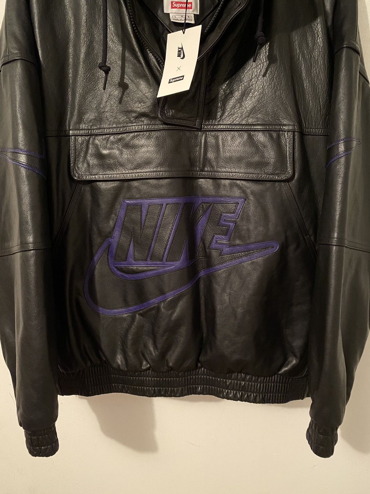 Supreme Nike Supreme Leather Jacket Size Large Men | Grailed