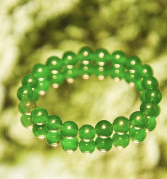 Jewelry SALE Round jade beaded bracelet Size ONE SIZE - 1 Thumbnail