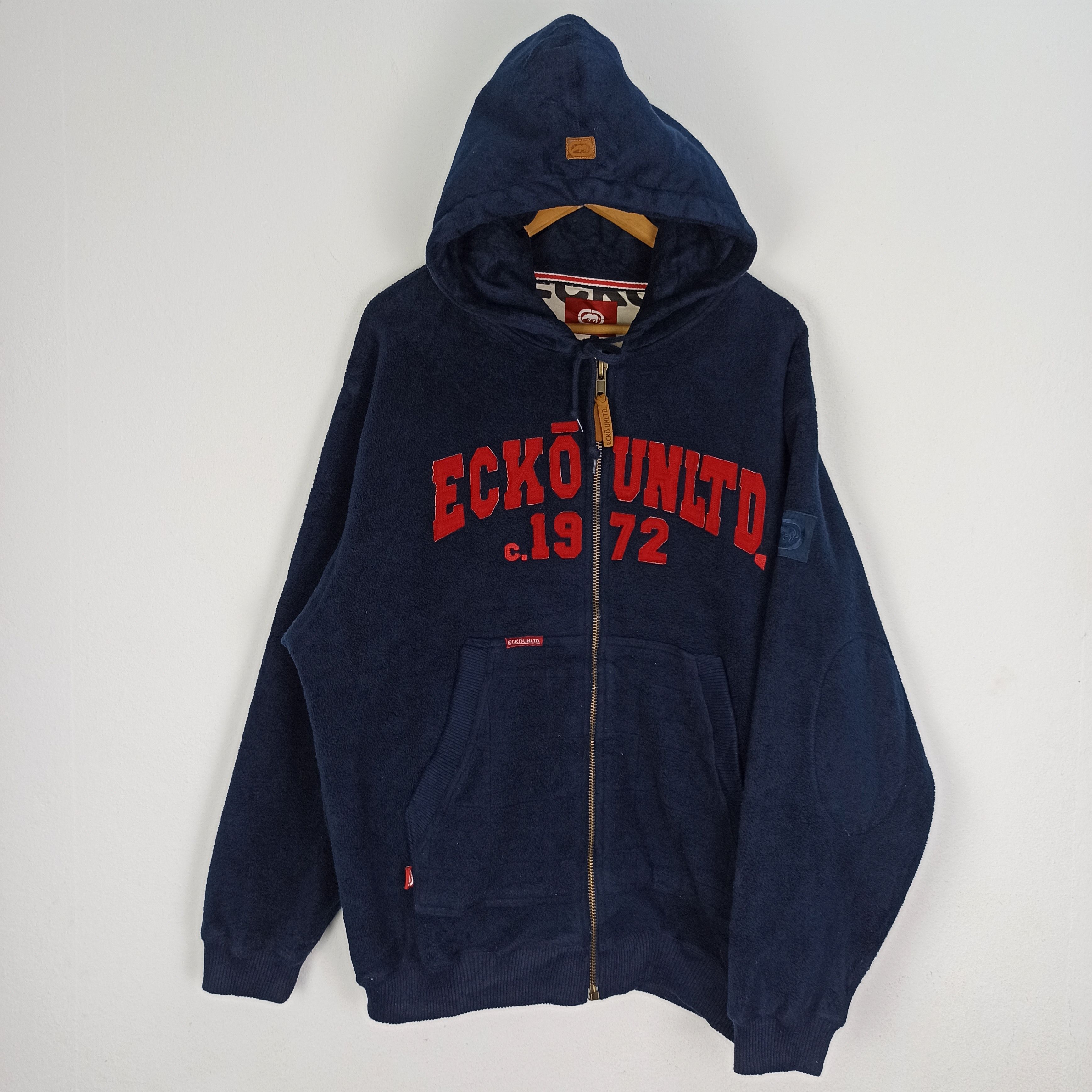 Ecko Unltd. Vintage Ecko Function Fleece Jacket Big Logo Size US L / EU 52-54 / 3 - 1 Thumbnail