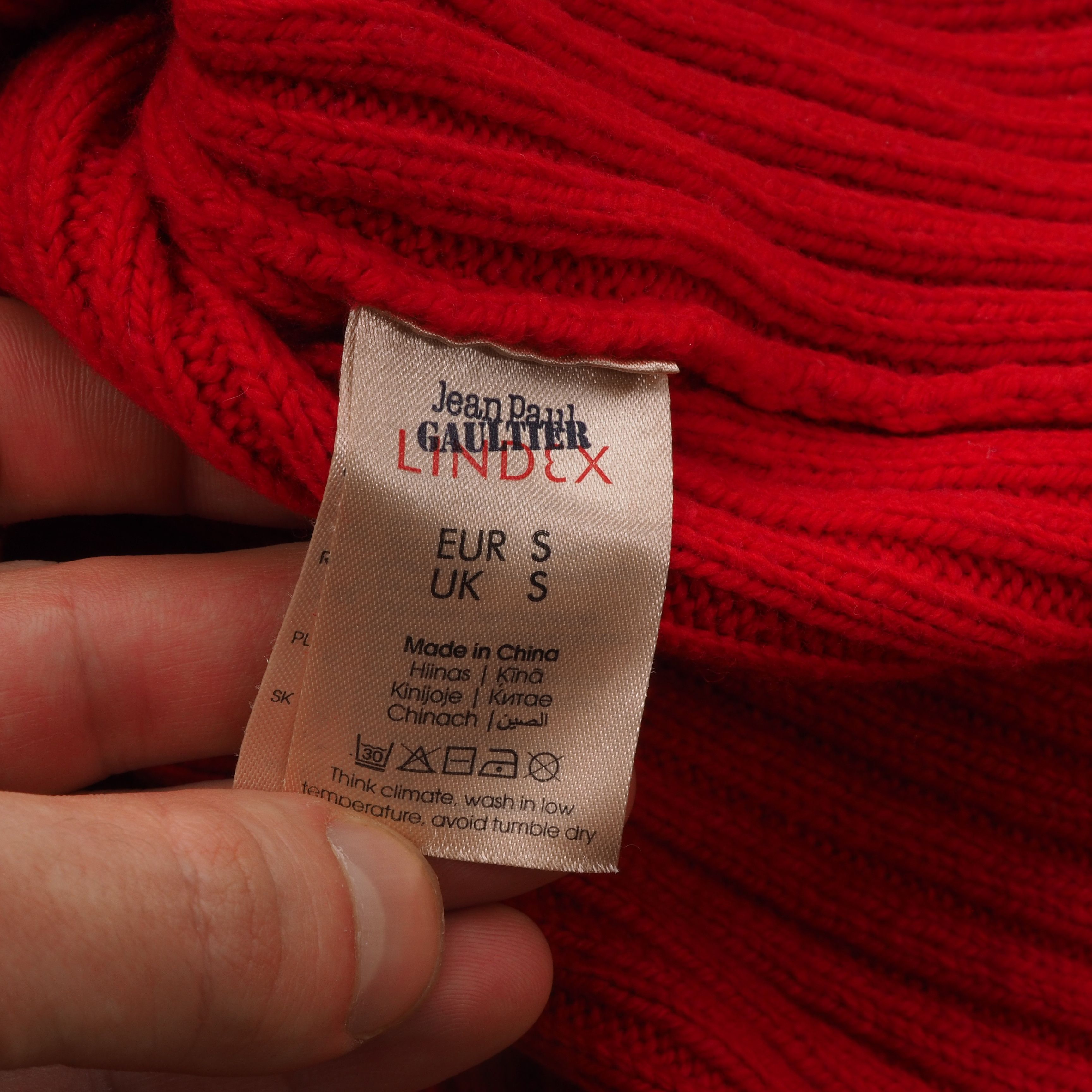 Jean Paul Gaultier Jean Paul Gaultier Lindex Vintage Red Zip Turtleneck Sweater Size S / US 4 / IT 40 - 5 Thumbnail