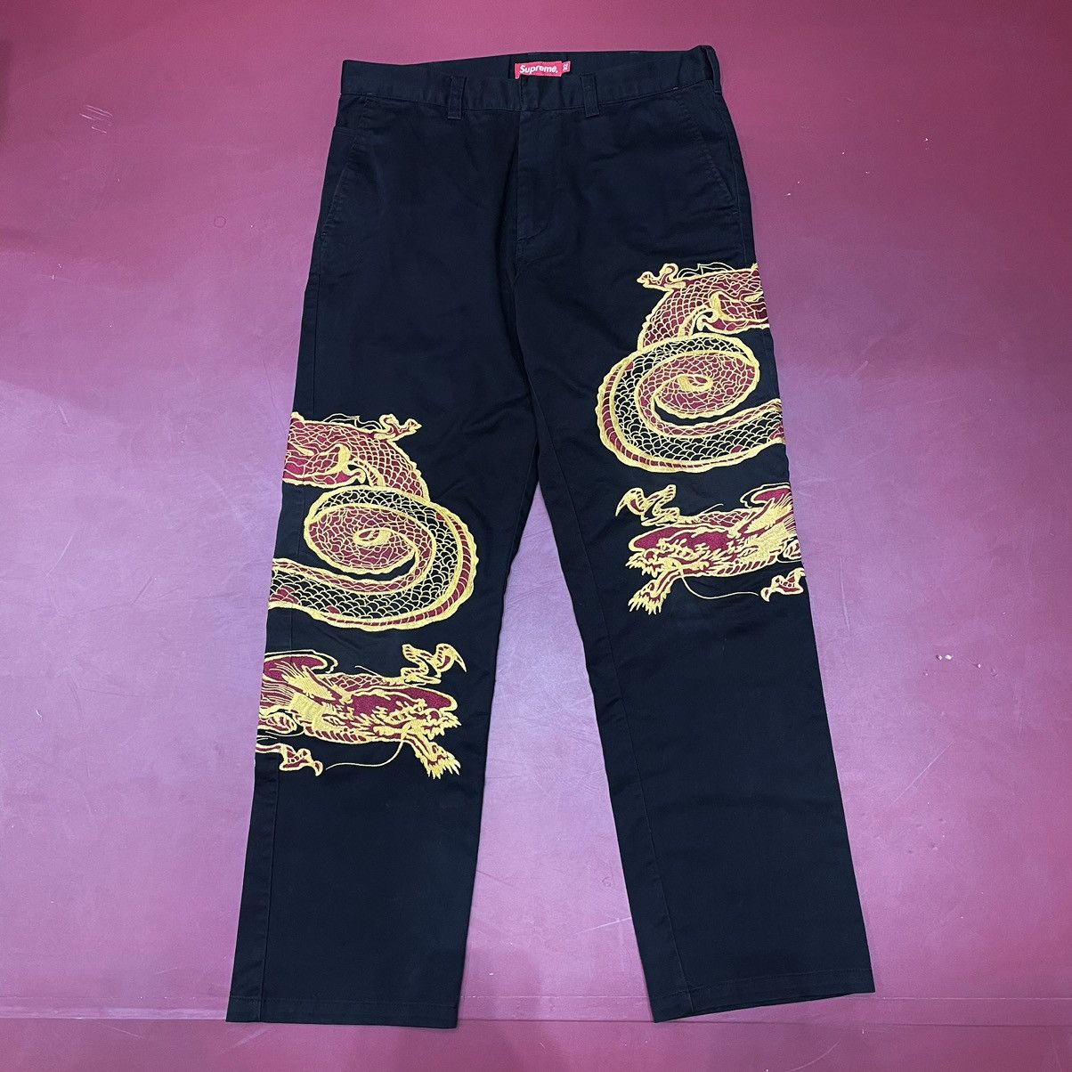 Supreme Supreme Dragon Work Pant Black 🖤🐉 | Grailed